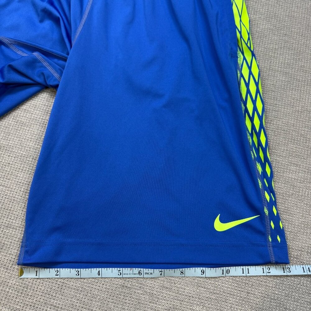 Nike Dri Fit Mens Blue Basketball Shorts Elastic Waist Inner Drawstring Size M - Picture 12 of 13